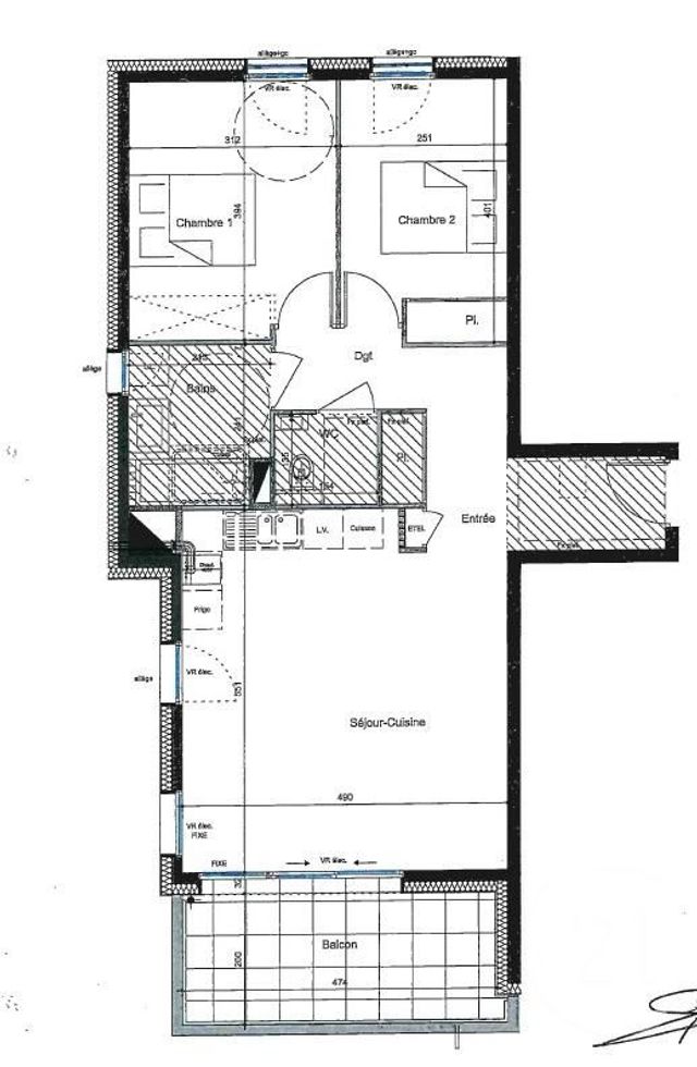 Appartement T3 à louer - 3 pièces - 65,20 m2 - Aix Les Bains - 73 - RHONE-ALPES